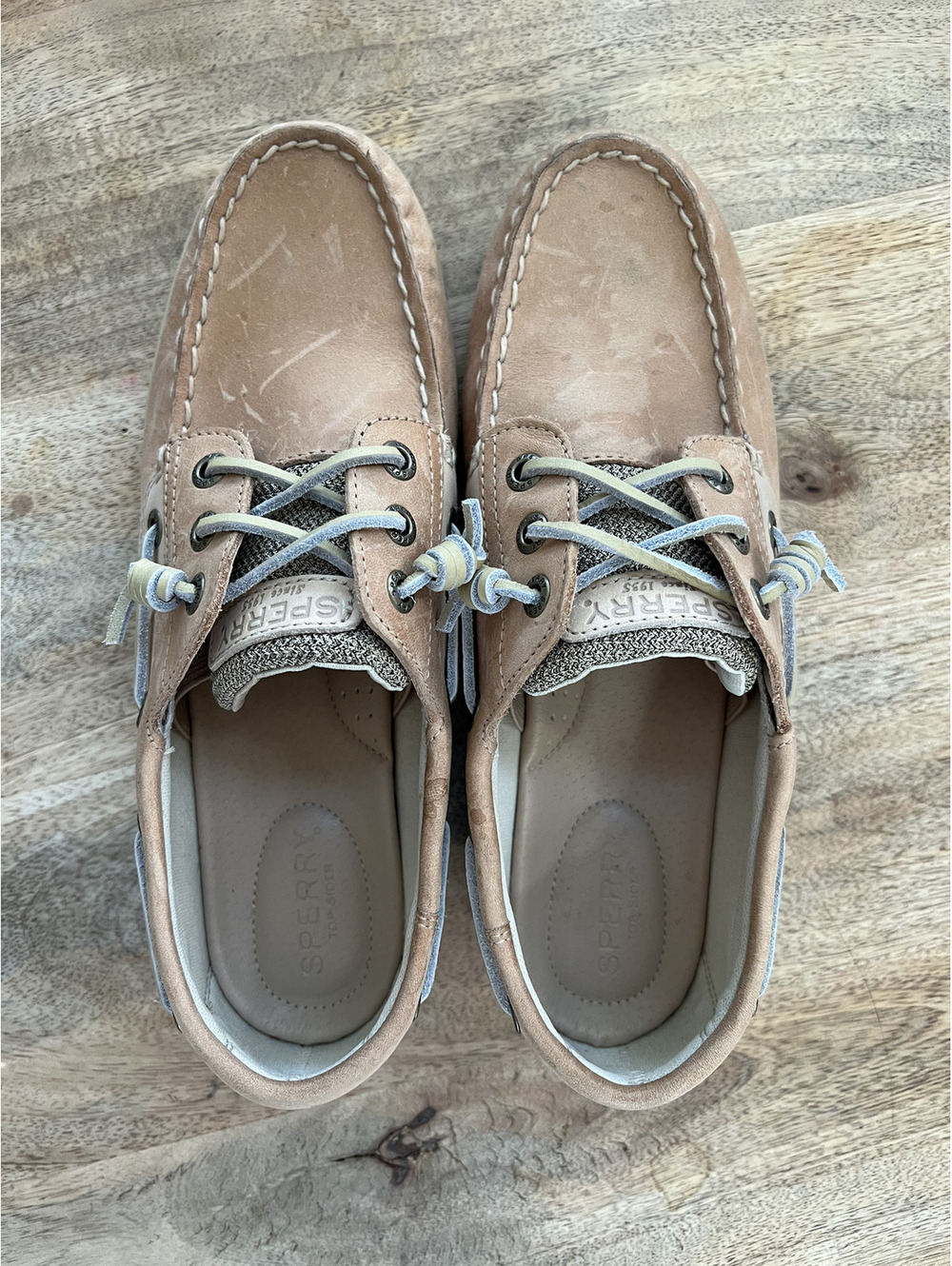 Sperry Women's Beige Leather Boat Shoes Women's Size 8 Preppy Fall Classic Euro